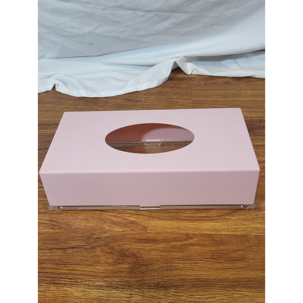 Vintage Tissue Holder‎ 1980's Pink Tissue Box Vtg Plastic